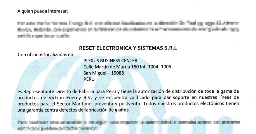 Representante Oficial de Victron Energy